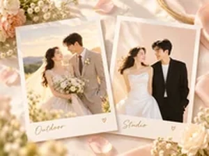 웨딩 촬영 스타일 비교 예시